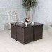 Cannes Rattan Cube Dining Set - 8 Seater Brown